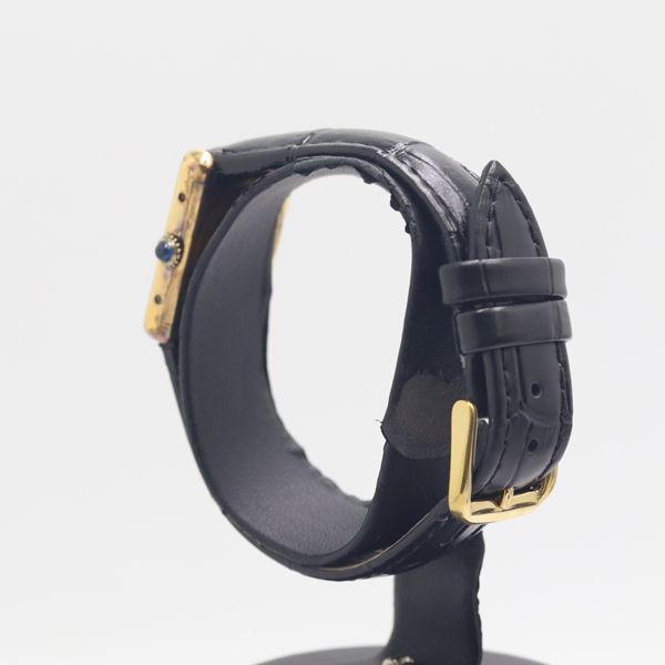 Cartier Must Tank Manual Wind Black Dial Watch — view 3