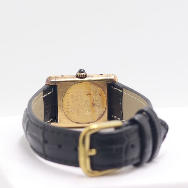 Cartier Must Tank Manual Wind Black Dial Watch — view 4