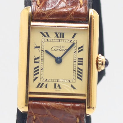 Cartier Must Tank SM Ivory Dial Watch
