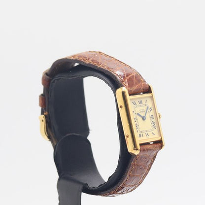 Cartier Must Tank SM Ivory Dial Watch — view 2