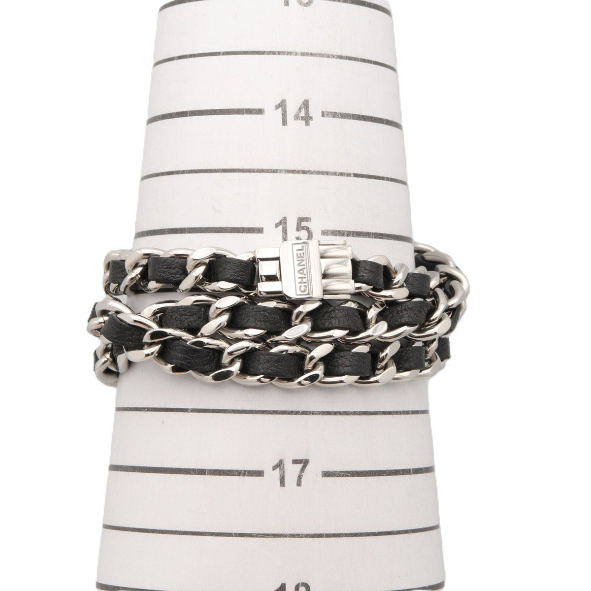 Chanel Watch Premiere Lock Triple Bracelet Black Stainless Steel Leather — view 8