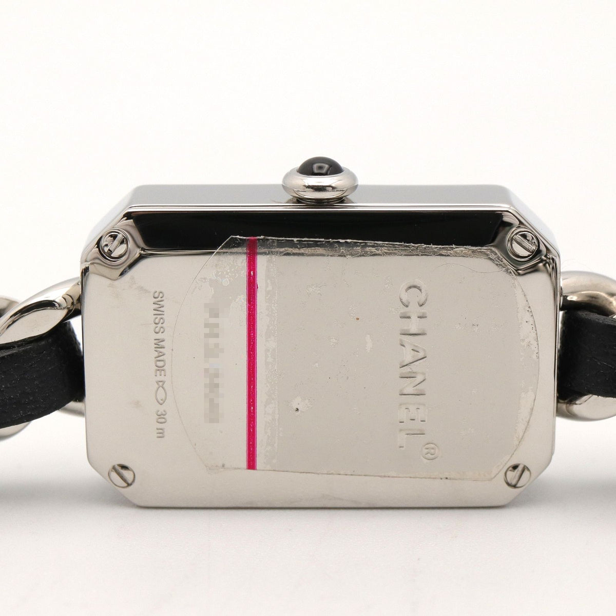 Chanel Watch Premiere Lock Triple Bracelet Black Stainless Steel Leather — view 6