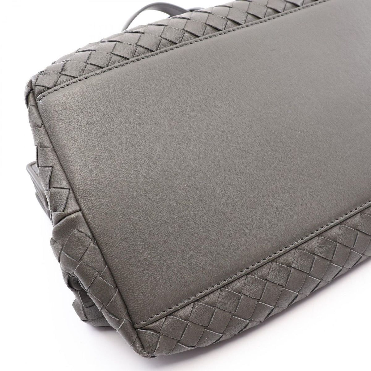 Bottega Veneta Tote Intrecciato 2-Way Gray Leather Handbag — view 5
