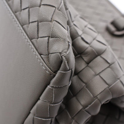 Bottega Veneta Tote Intrecciato 2-Way Gray Leather Handbag — view 7