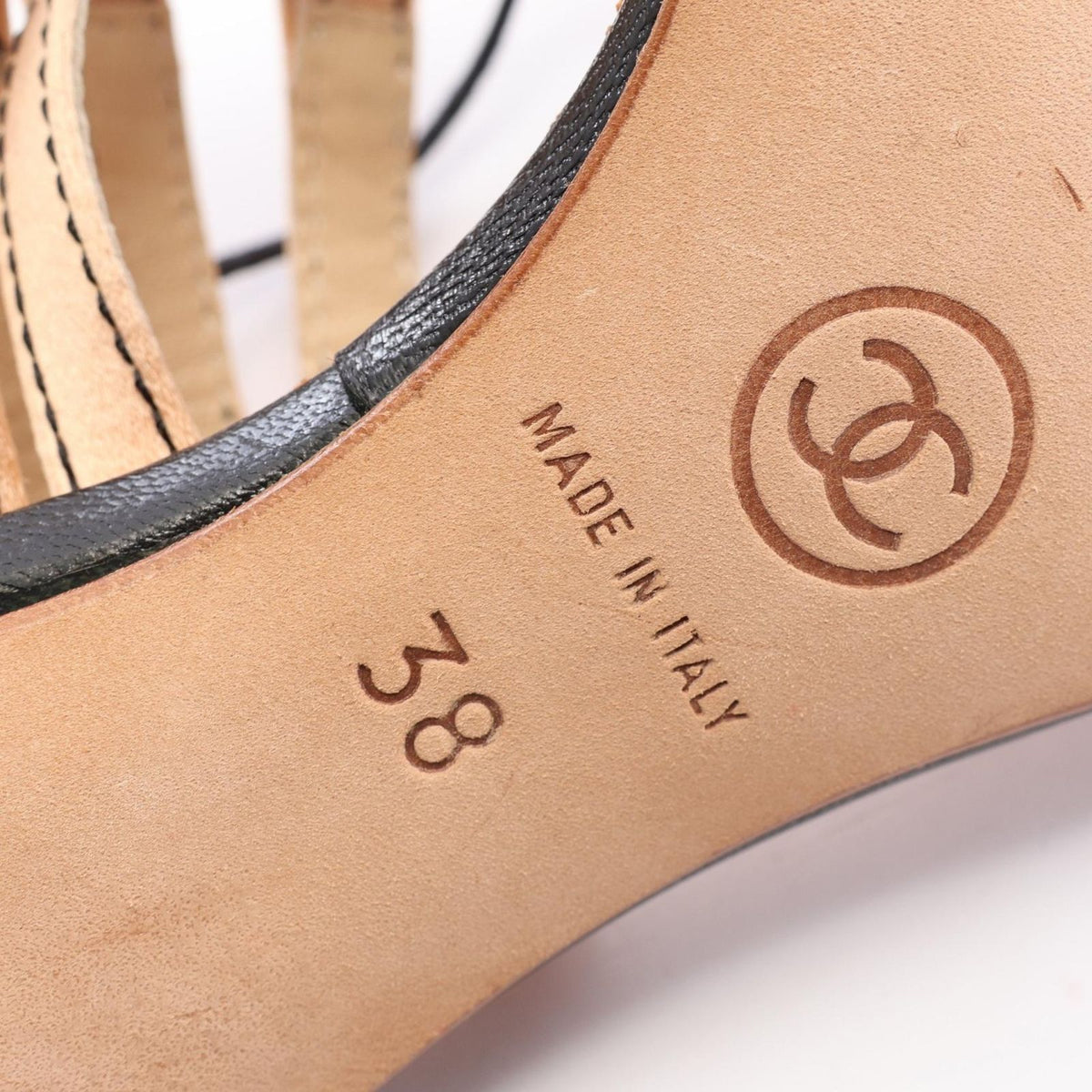 Chanel Mules Lace-up Fabric Sandals — view 6