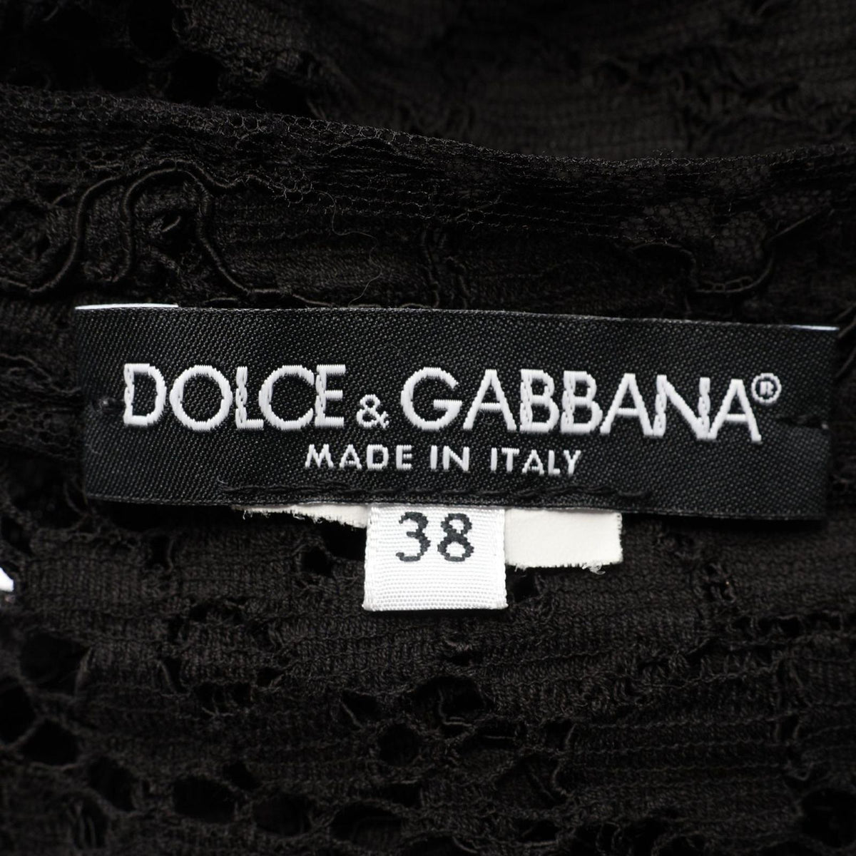 Dolce & Gabbana Dress Lace Long Sleeve BK — view 3