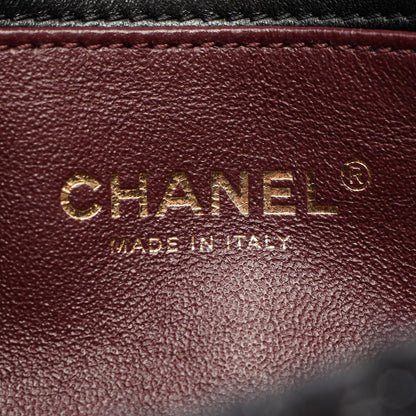 Chanel Shoulder Bag Black Fabric Small Flap Chain — view 4