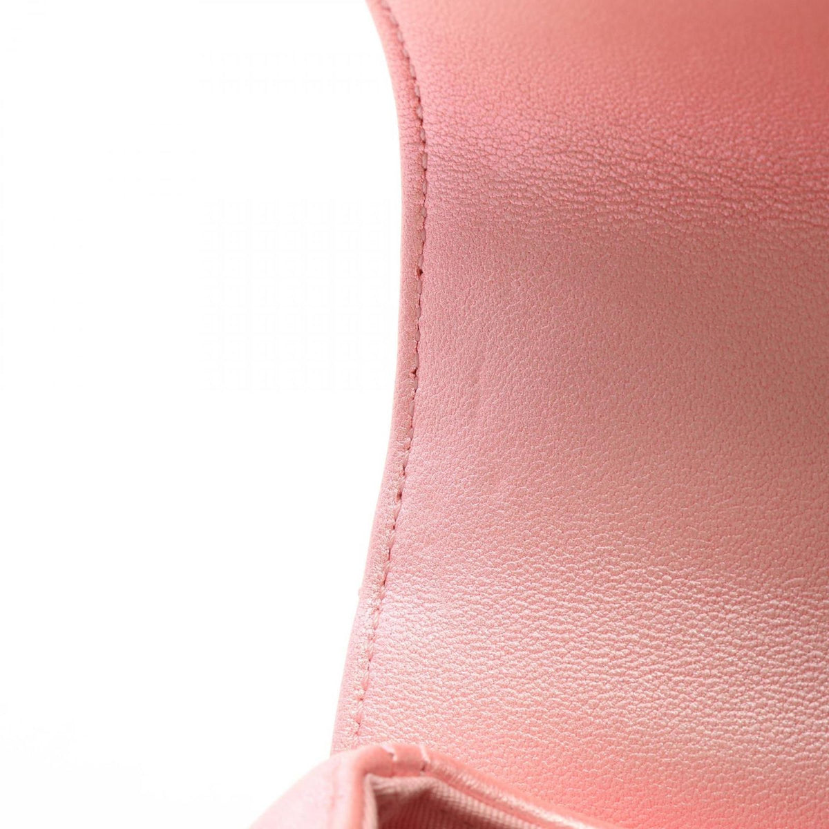 Chanel Shoulder Bag Quilted Top Handle 2-Way Pearl Pink Fabric Chain — view 6