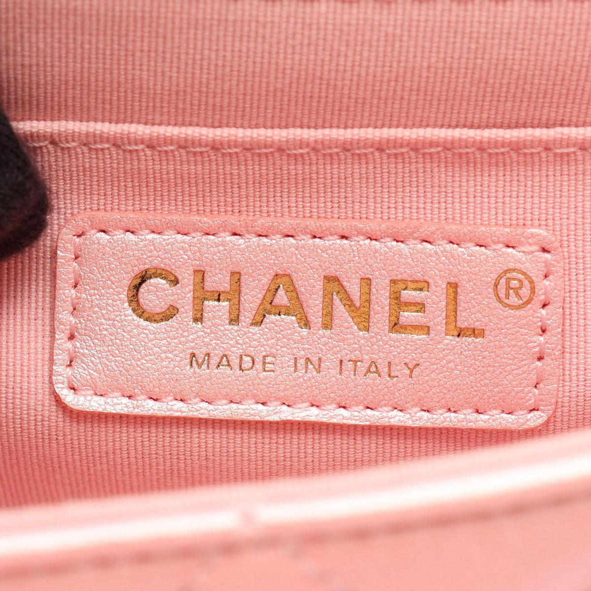 Chanel Shoulder Bag Quilted Top Handle 2-Way Pearl Pink Fabric Chain — view 4