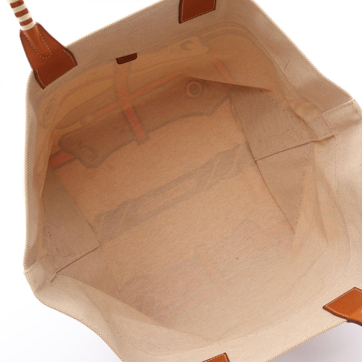 Hermes Tote Bag Steeple 31 Ecru Fauve Canvas Leather — view 3