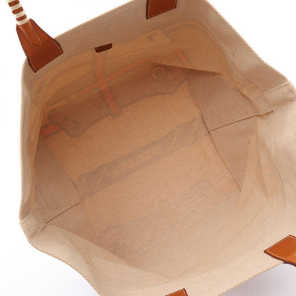 Hermes Tote Bag Steeple 31 Ecru Fauve Canvas Leather — view 3