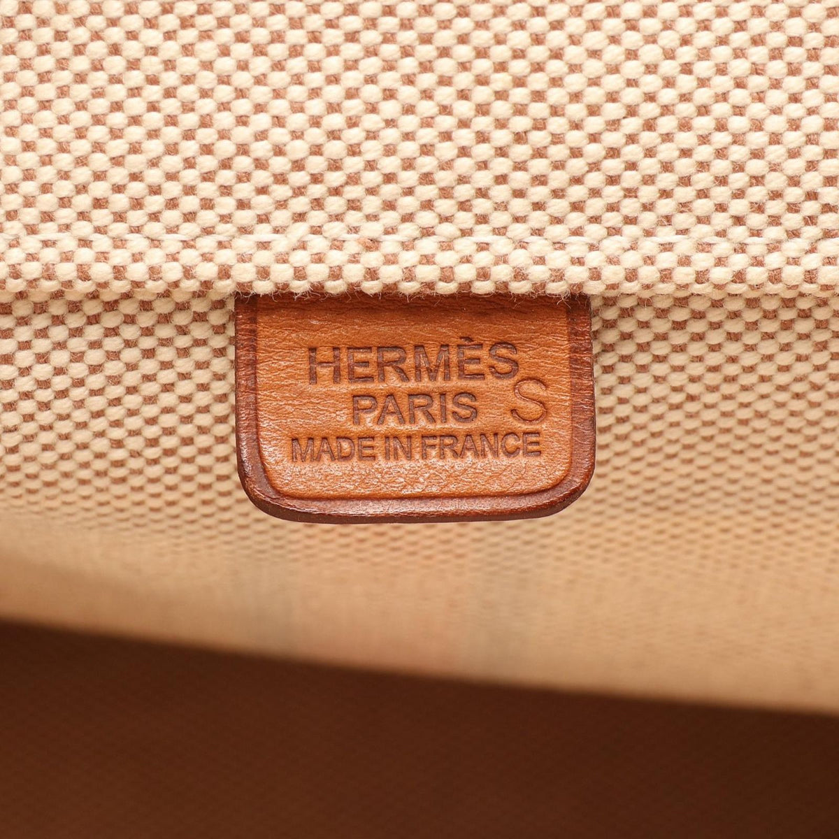 Hermes Tote Bag Steeple 31 Ecru Fauve Canvas Leather — view 4