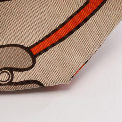 Hermes Tote Bag Steeple 31 Ecru Fauve Canvas Leather — view 8