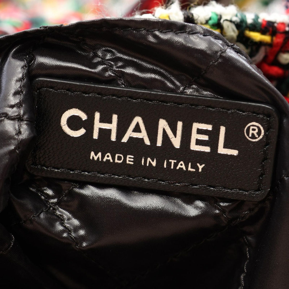 Chanel Tote Bag Black Multi Fabric Leather — view 4