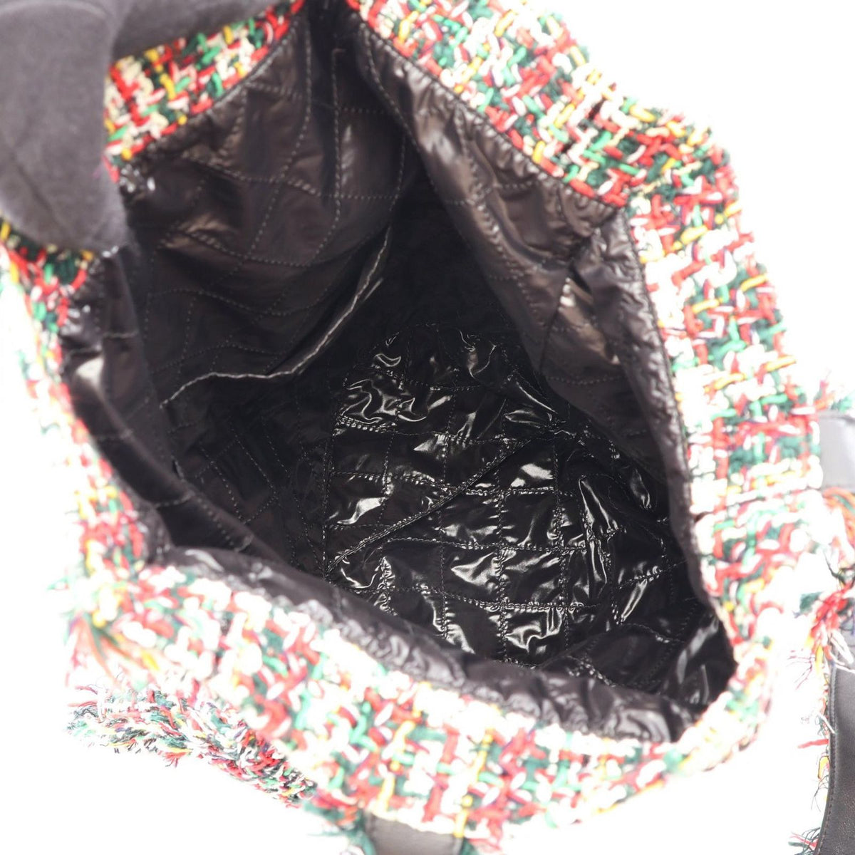 Chanel Tote Bag Black Multi Fabric Leather — view 3