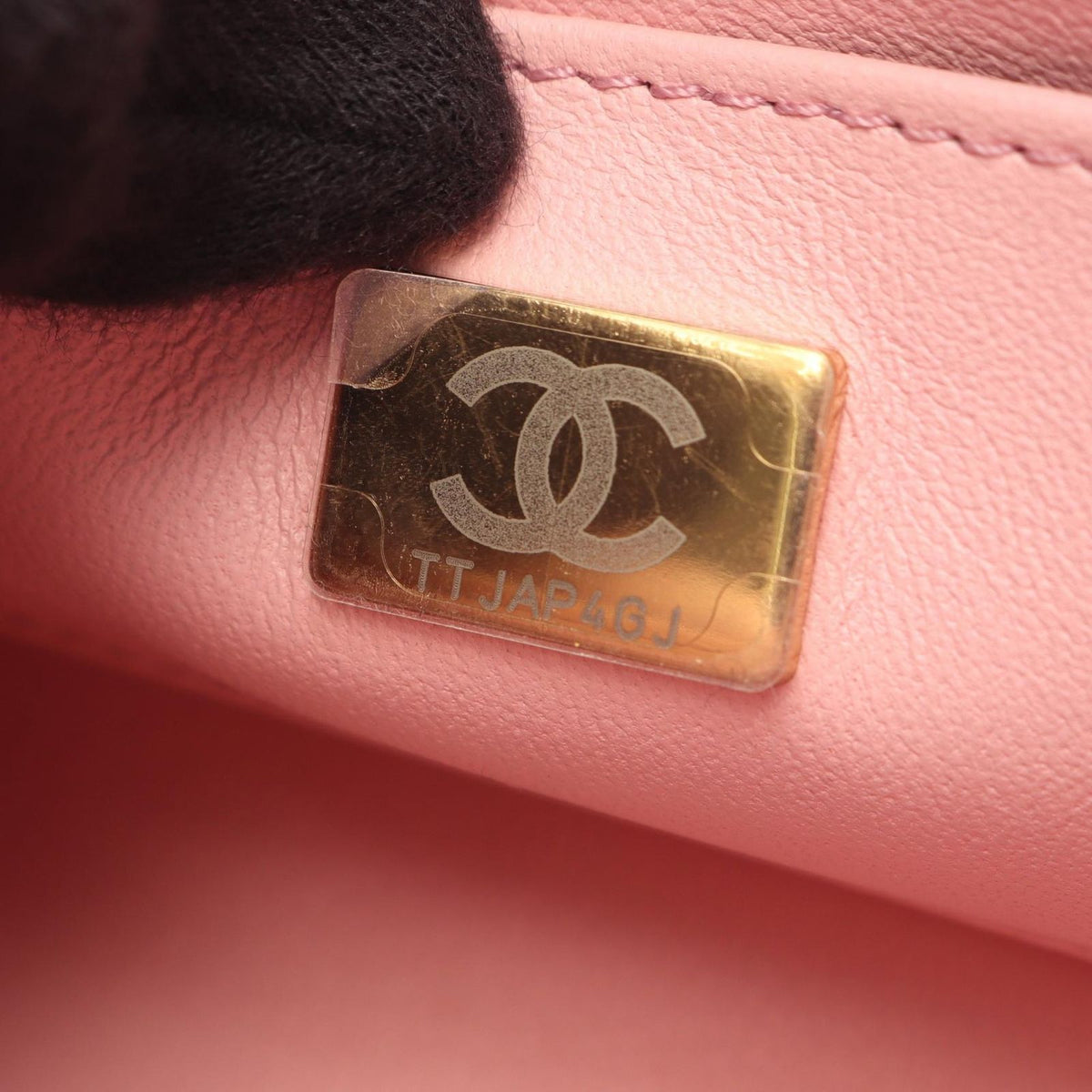 Chanel Shoulder Bag Quilted Vanity 2-Way Pink White Fabric Leather Small Chain — view 5