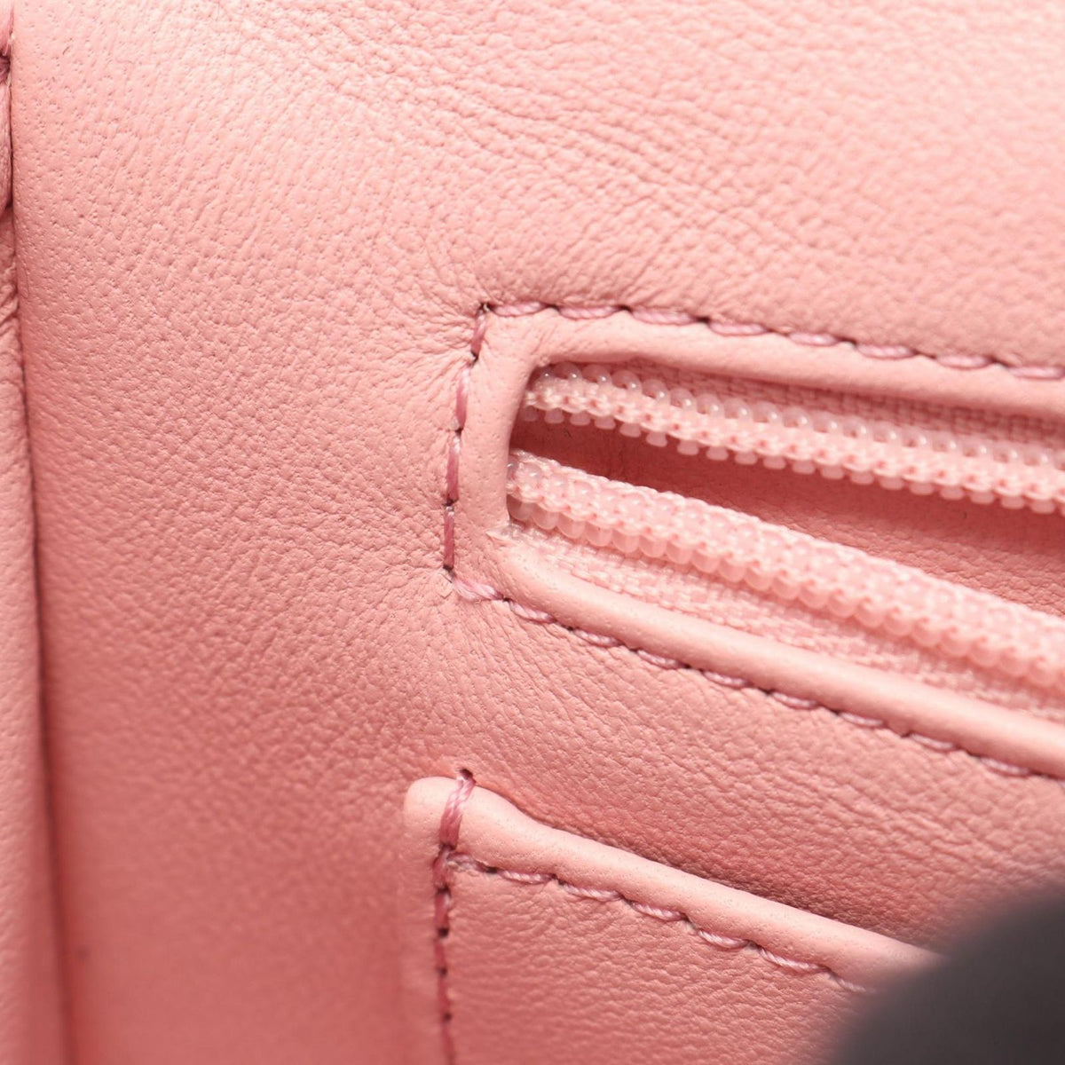 Chanel Shoulder Bag Quilted Vanity 2-Way Pink White Fabric Leather Small Chain — view 6