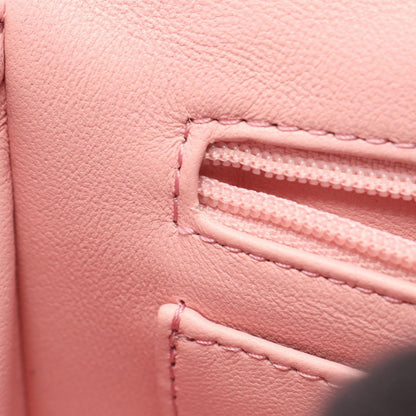 Chanel Shoulder Bag Quilted Vanity 2-Way Pink White Fabric Leather Small Chain — view 6