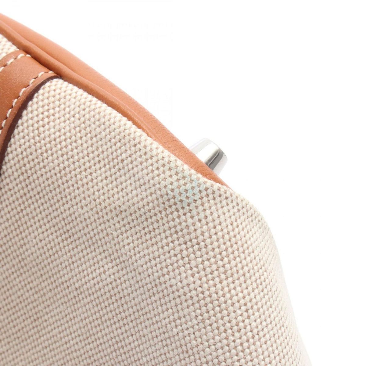 Hermes Handbag Picotin PM Ecru Fauve Canvas Leather — view 8