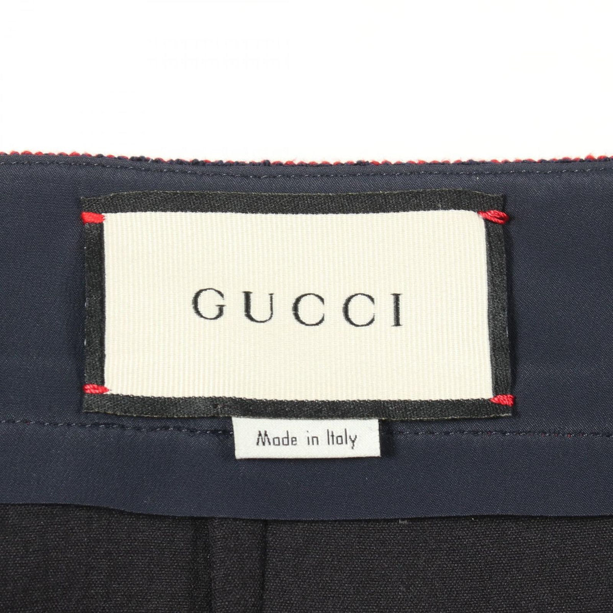 Gucci Skirt Cat Head Button Navy Wool — view 3
