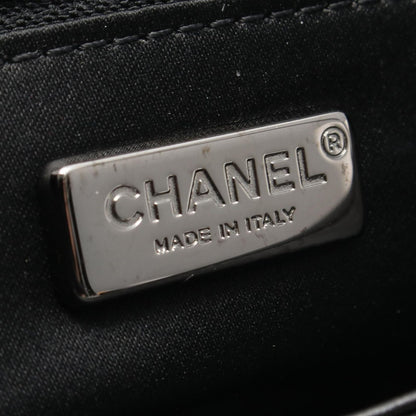 Chanel Shoulder Bag Mini Quilted 20 Black Blue Leather Chain — view 4