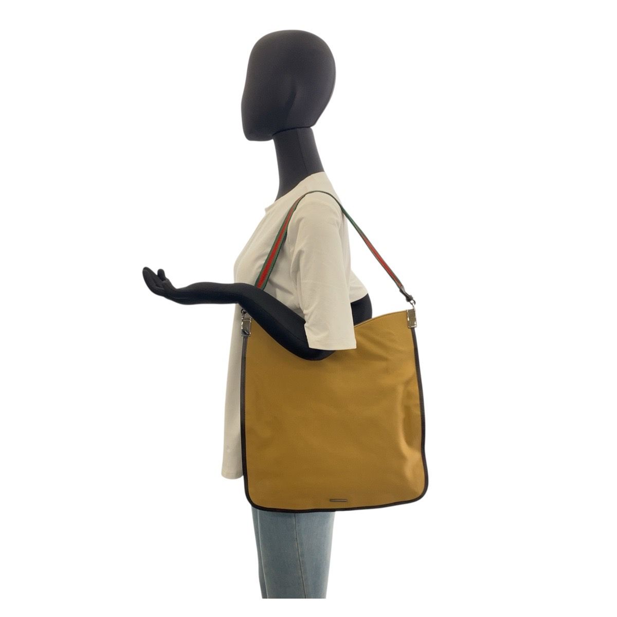 Gucci Sherry Line Beige Canvas Hobo Shoulder Bag — view 7