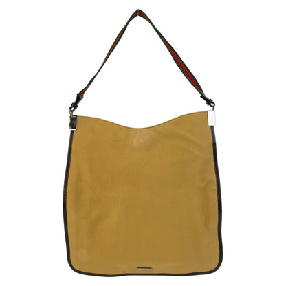 Gucci Sherry Line Beige Canvas Hobo Shoulder Bag
