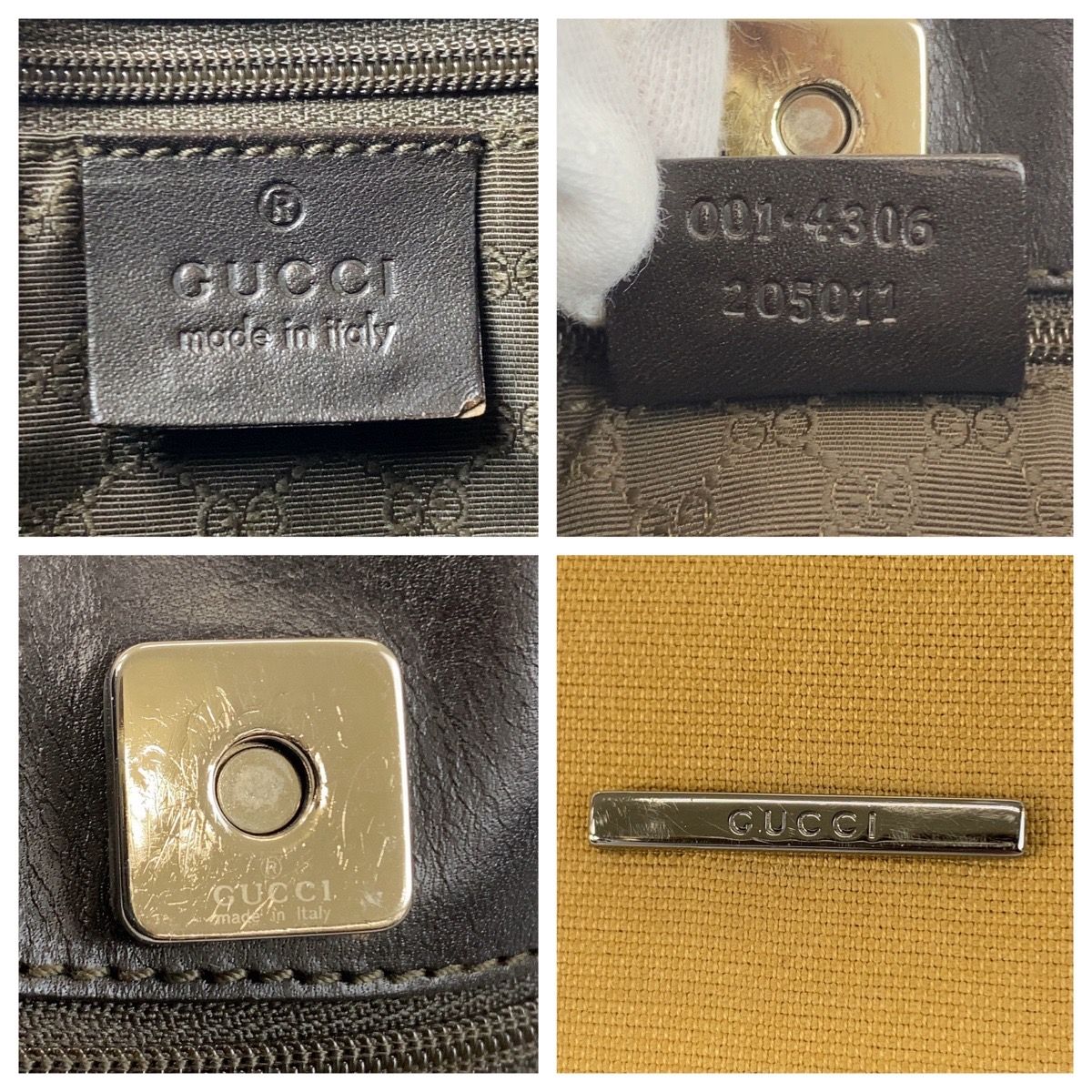 Gucci Sherry Line Beige Canvas Hobo Shoulder Bag — view 3