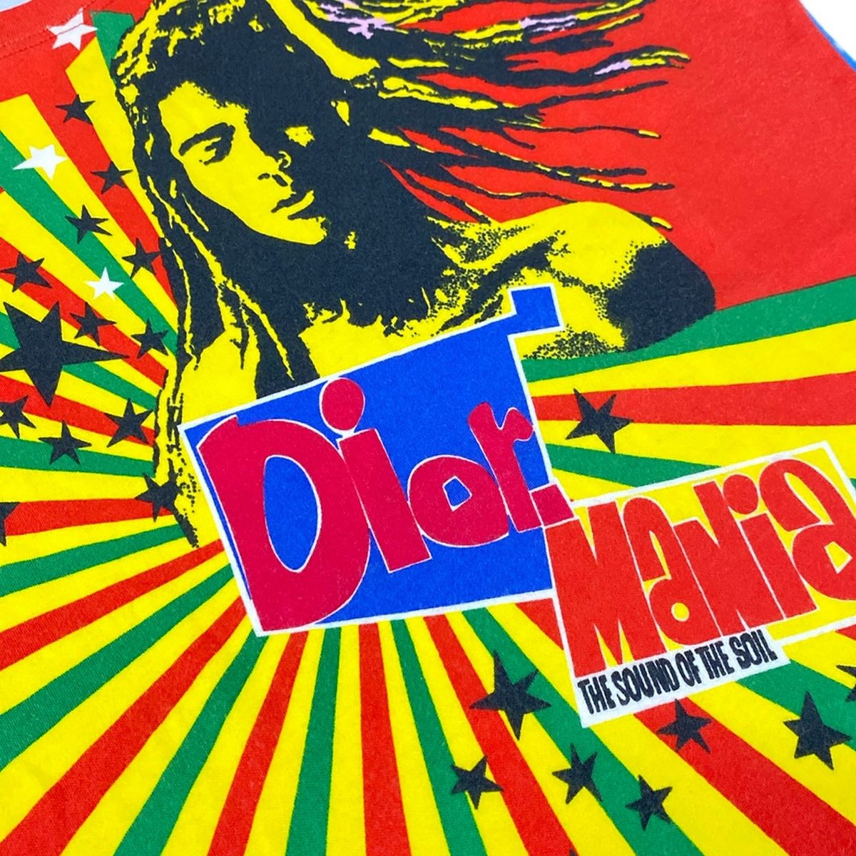 Dior Tank Top Red Yellow Multi Cotton — view 7