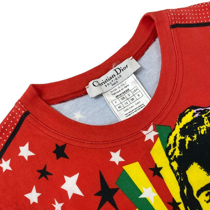 Dior Tank Top Red Yellow Multi Cotton — view 4