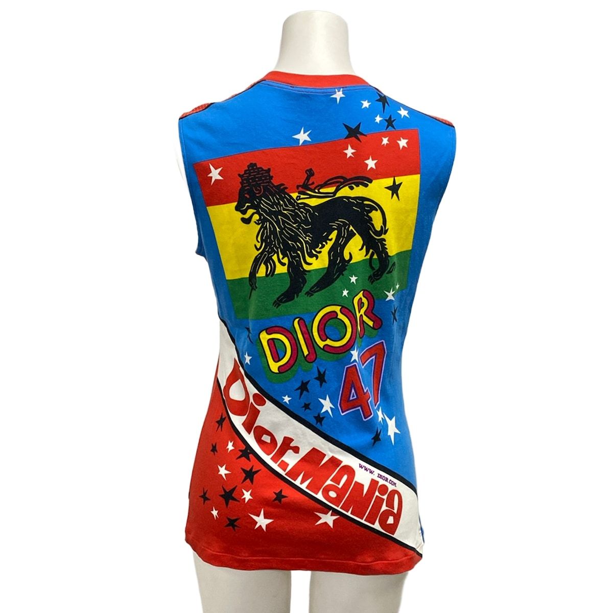 Dior Tank Top Red Yellow Multi Cotton — view 2