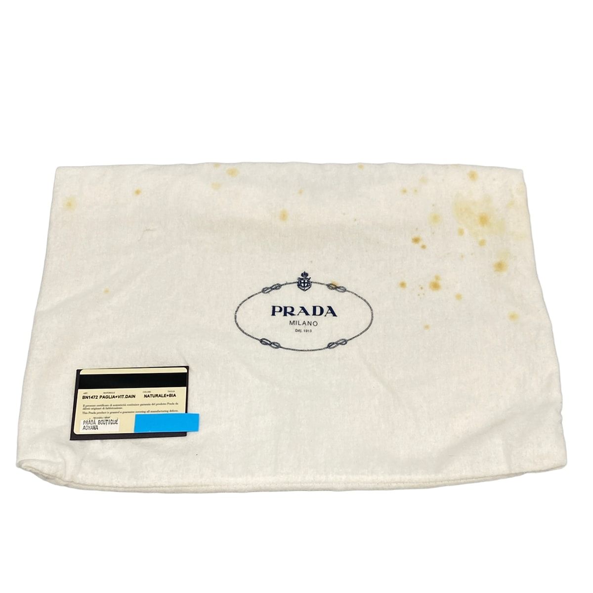 Prada Handbag Beige White Kiss Lock Leather Tag — view 8