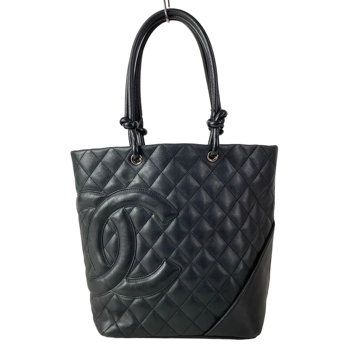 Chanel Tote Bag Cambon Line Medium Black Leather