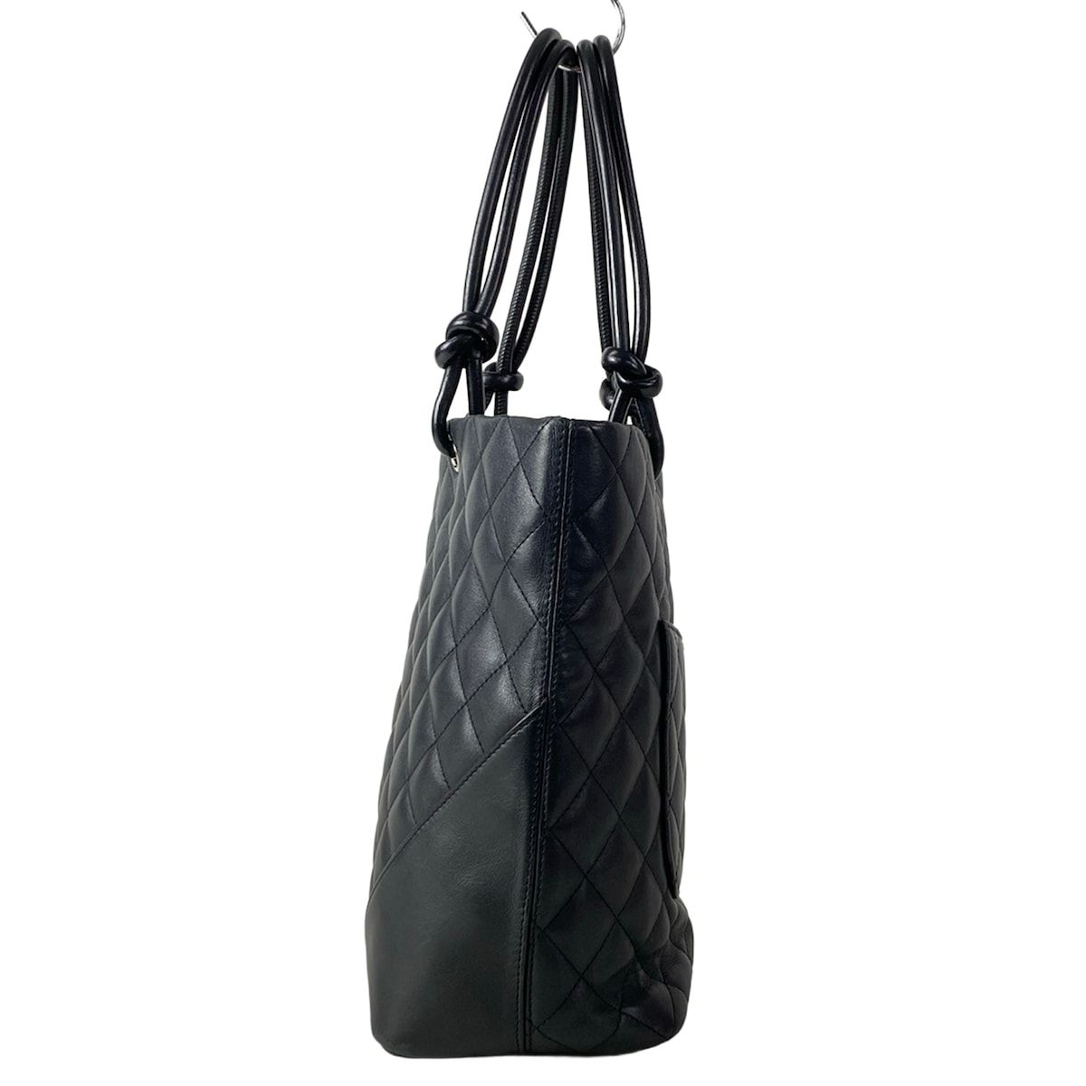 Chanel Tote Bag Cambon Line Medium Black Leather — view 4