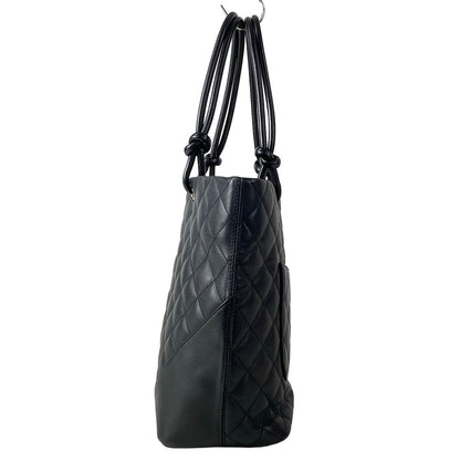 Chanel Tote Bag Cambon Line Medium Black Leather — view 4