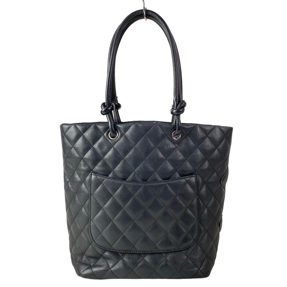 Chanel Tote Bag Cambon Line Medium Black Leather — view 3