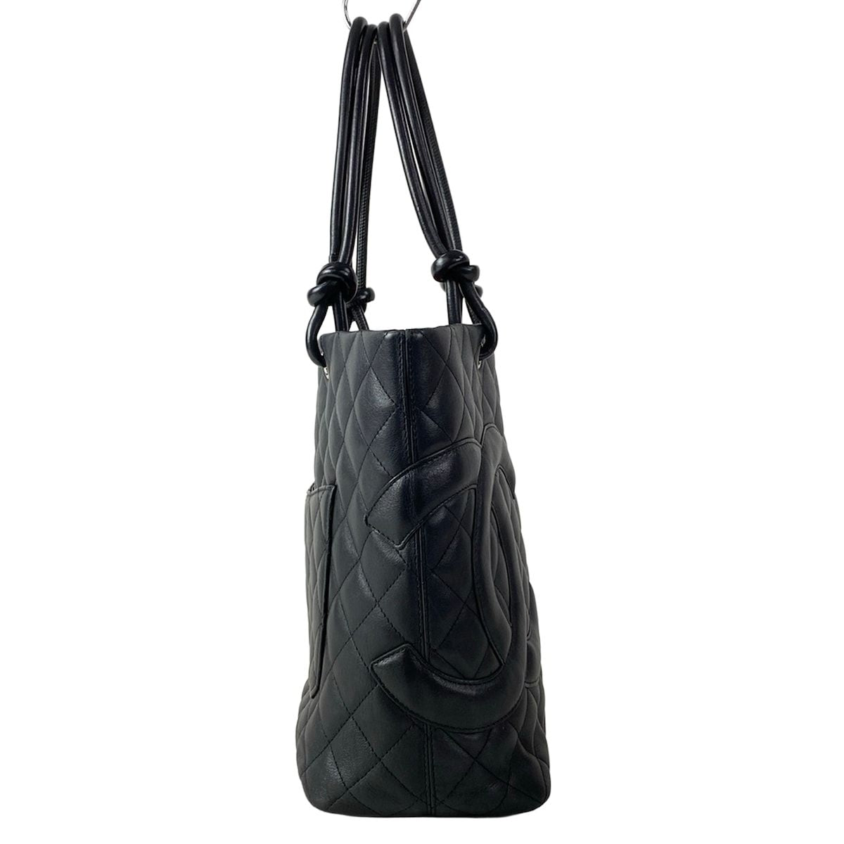 Chanel Tote Bag Cambon Line Medium Black Leather — view 2