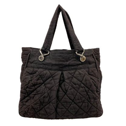 Chanel Tote Bag Black Cotton