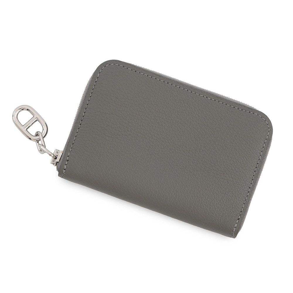 Hermes Coin Purse Zipengo Compact Gris Meyer Silver Evercolor