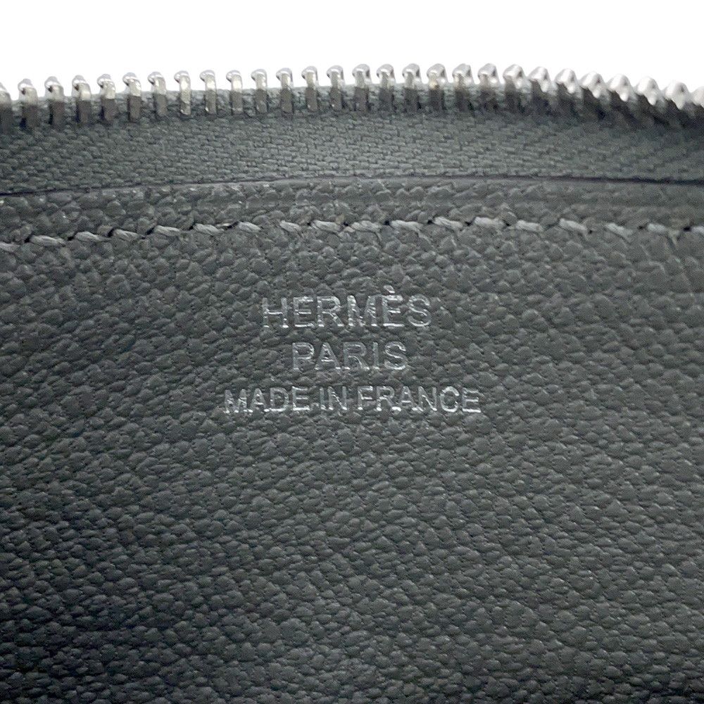 Hermes Coin Purse Zipengo Compact Gris Meyer Silver Evercolor — view 5
