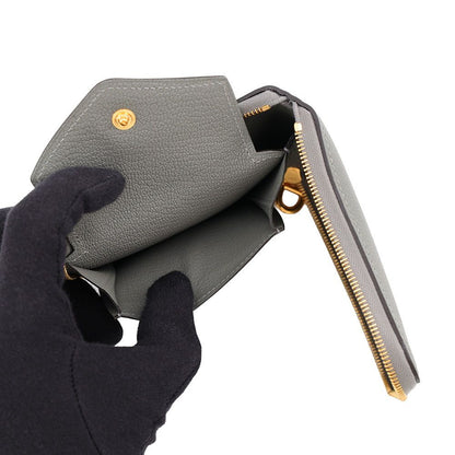 Hermes Bifold Wallet Zipengo 2 Chaine D'ancre Gris Meyer Gold Evercolor — view 6