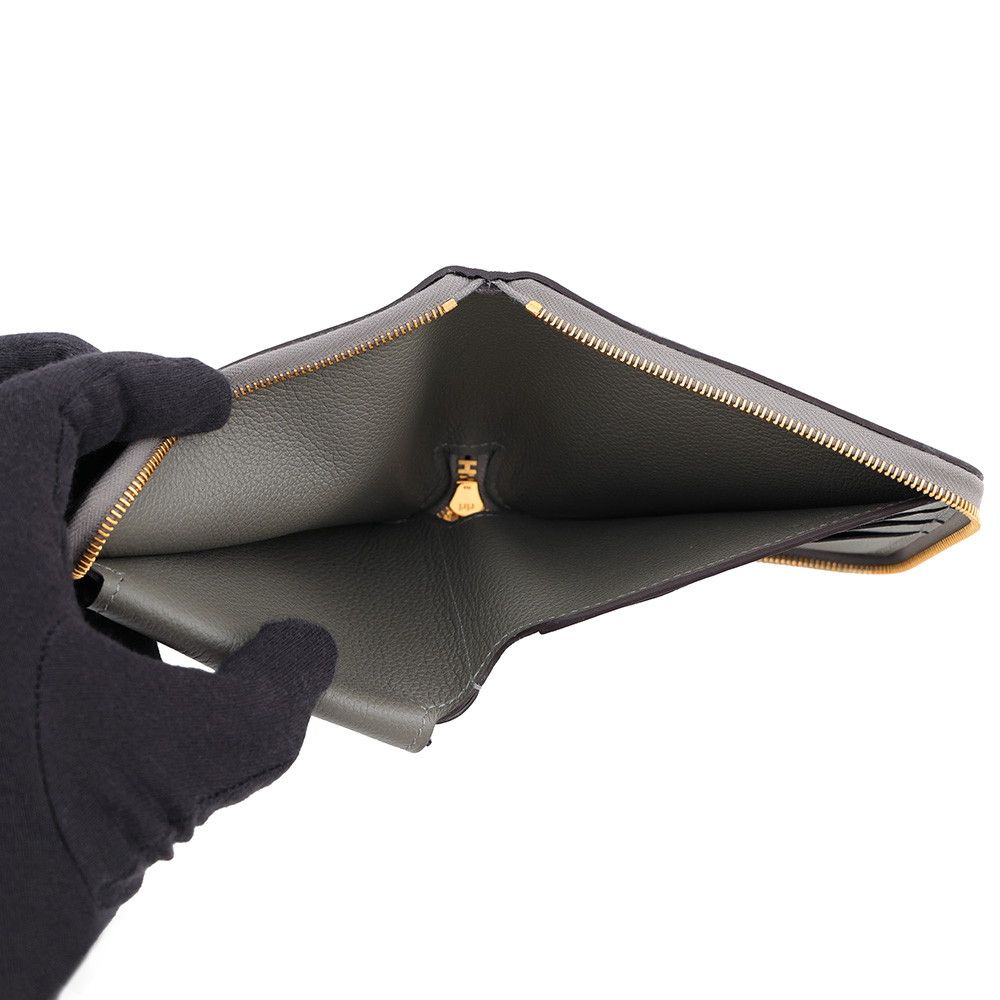 Hermes Bifold Wallet Zipengo 2 Chaine D'ancre Gris Meyer Gold Evercolor — view 5