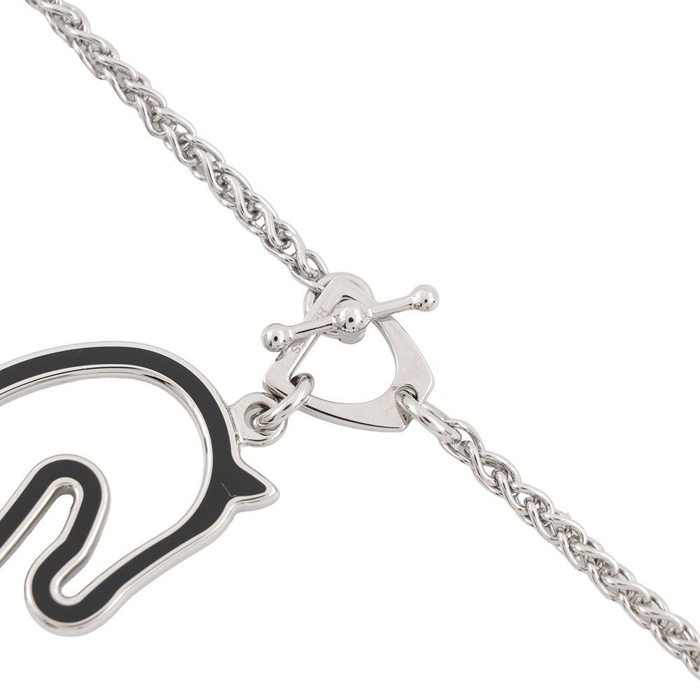 Hermes Necklace Tonnerre Small Black Silver — view 5