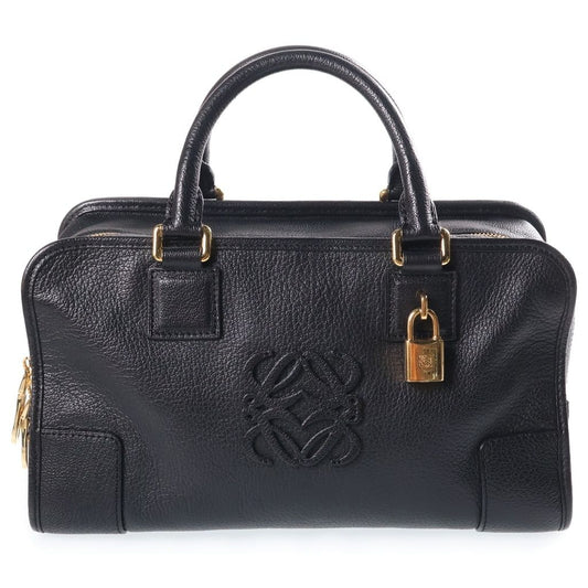 Loewe Amazona 28 Boston Bag Black Leather Gold
