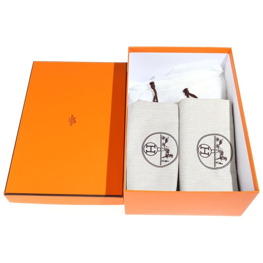 Hermes Oasis Sandals H Logo Leather White — view 6