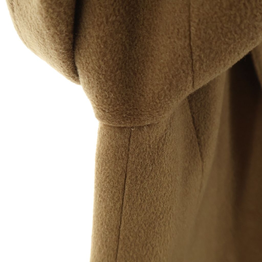 Hermes Cashmere Double Long Coat Brown 38 — view 7