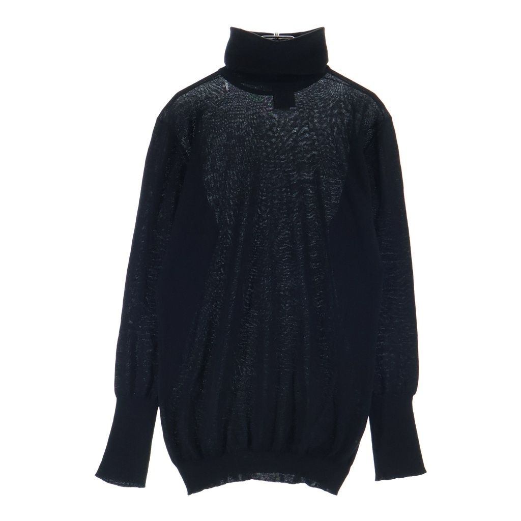 Chanel Turtleneck Knit Black Cotton Sweater — view 2