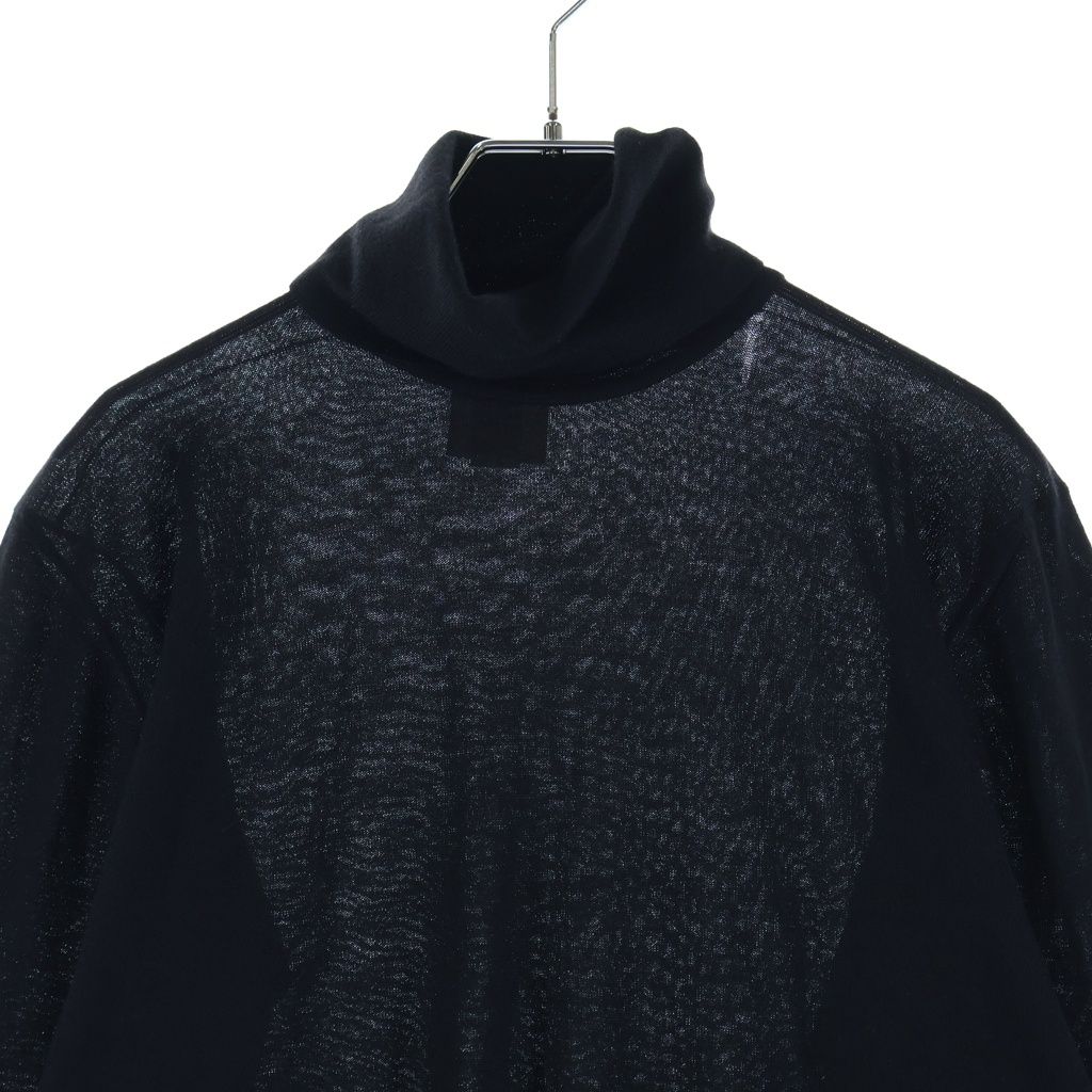 Chanel Turtleneck Knit Black Cotton Sweater — view 3