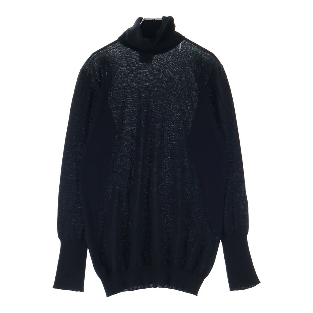Chanel Turtleneck Knit Black Cotton Sweater