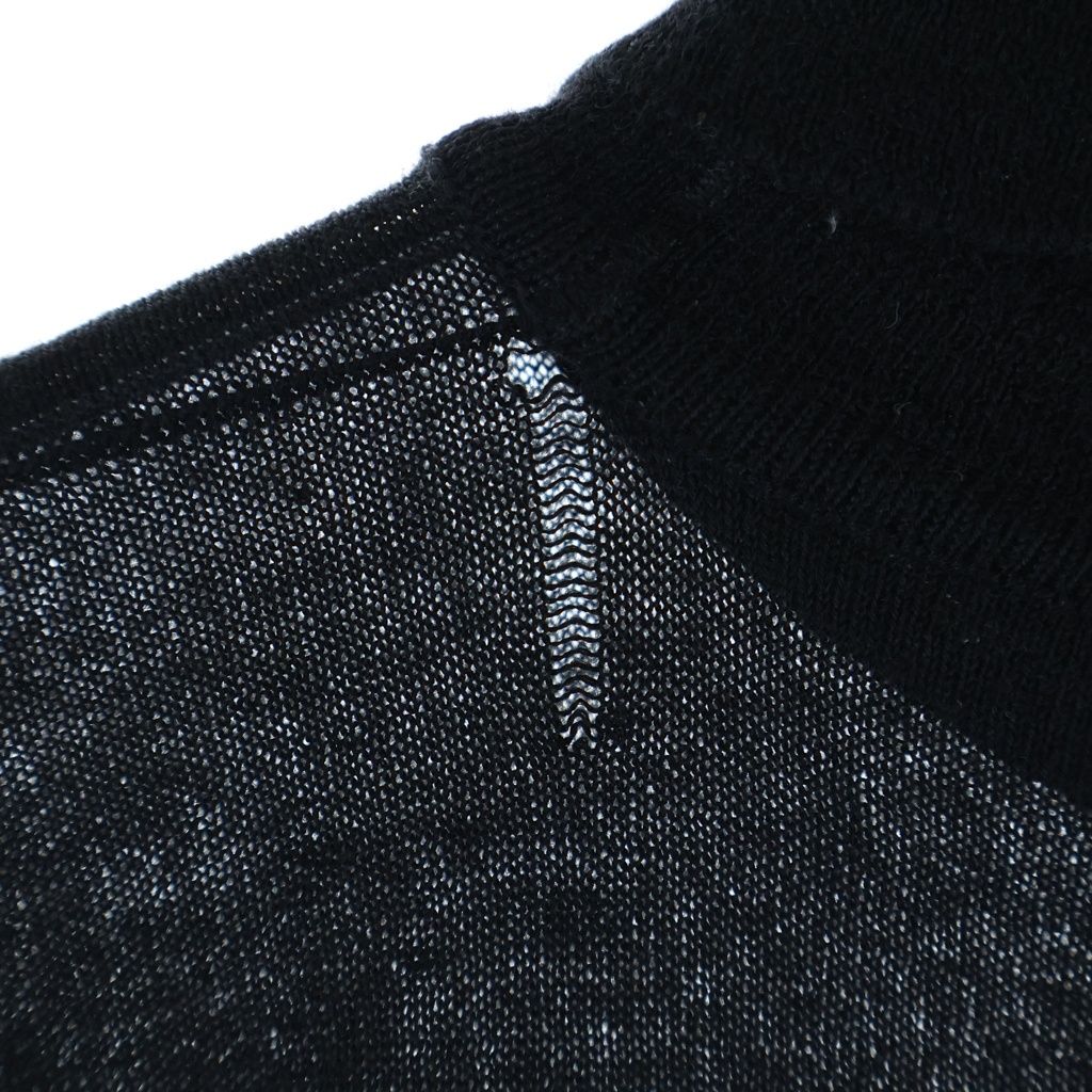 Chanel Turtleneck Knit Black Cotton Sweater — view 7